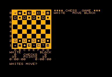 Chess Game game screenshot for Commodore PET